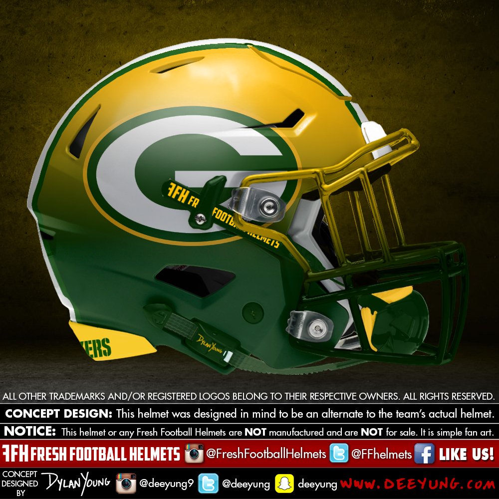 green bay packers concept helmet