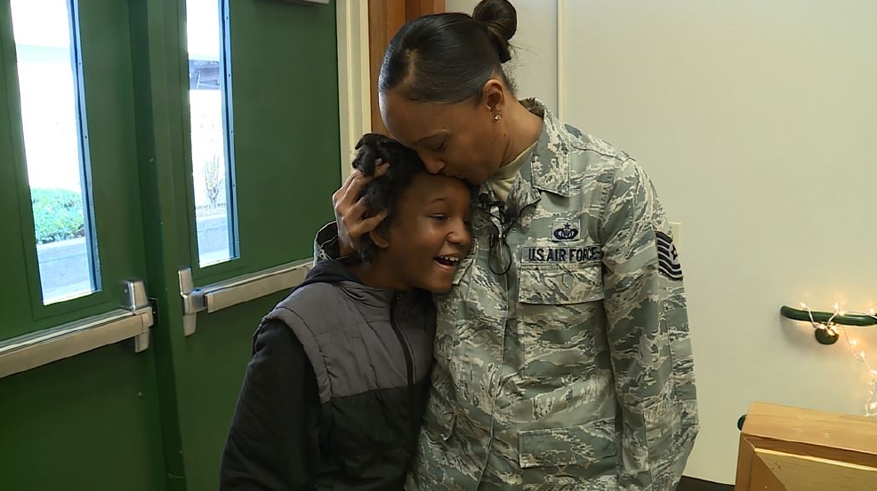 Air Force Mom Surprises Son By Coming Home For Christmas Kmph 3289