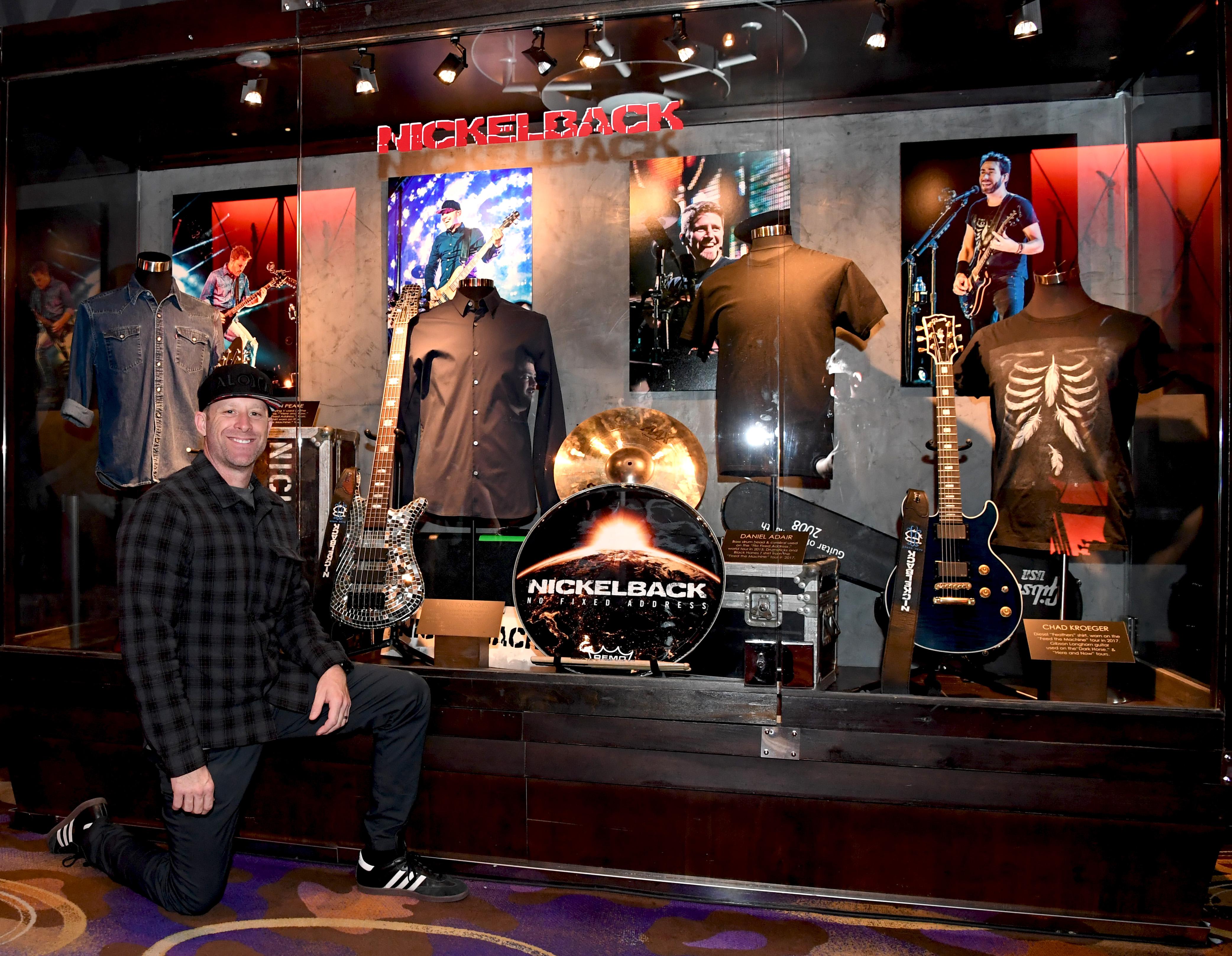 GALLERY Nickelback Memorabilia Case at Hard Rock Hotel & Casino in