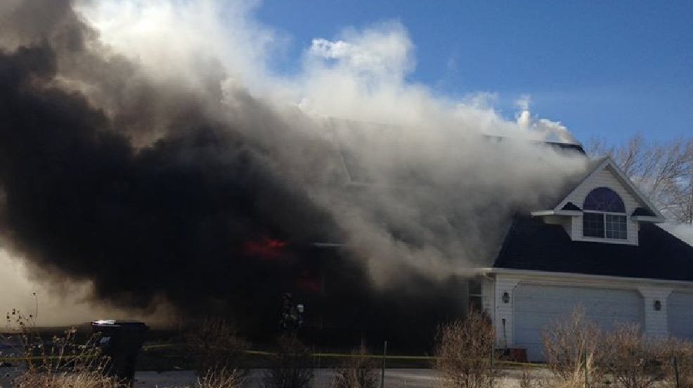 Firefighters battle house fire in Mapleton KUTV