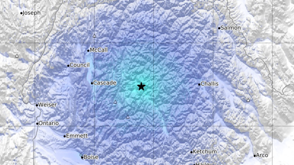 Central Idaho hit by 7 earthquakes, aftershocks Tuesday KBOI
