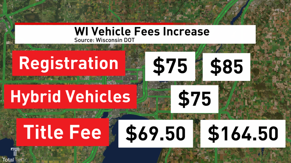 Wisconsin's vehicle registration, title fees increase starting today WLUK