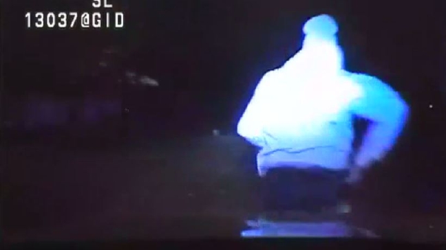 Dashcam video shows carjacking suspect get hit by police car after high-speed chase