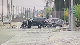 CHP officer involved in car crash, taken to the hospital