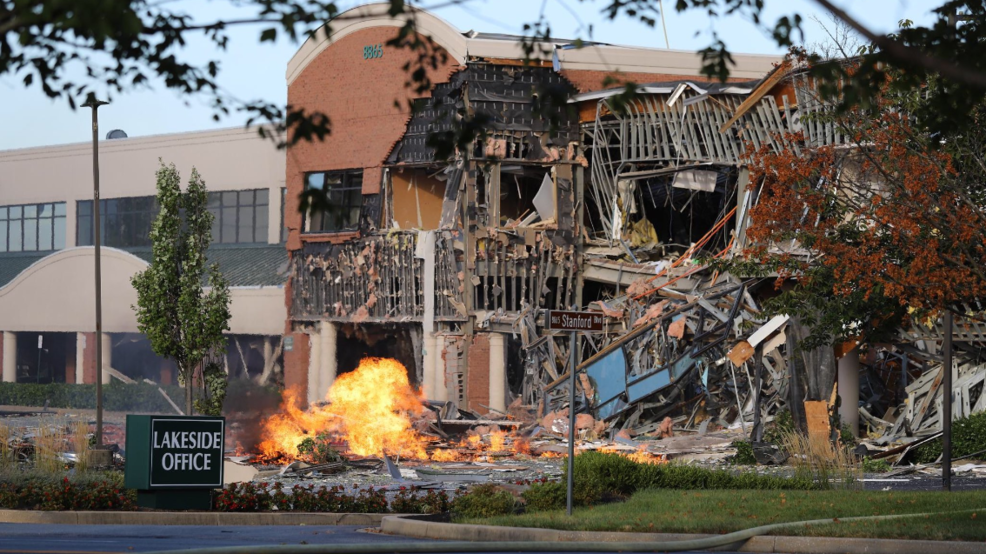 Gas Explosion At Business Building Puts Structure At Risk Of Collapse