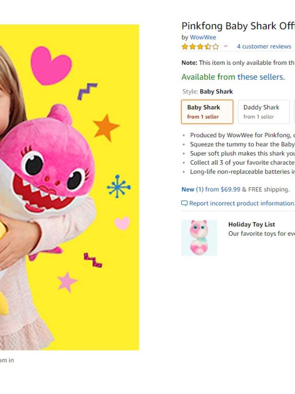 pinkfong baby shark official song doll